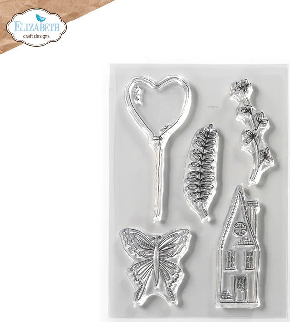 Elizabeth Craft Designs Home Garden Clear Stamp Set